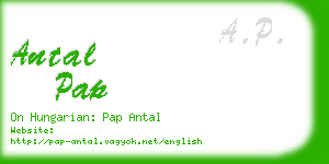 antal pap business card